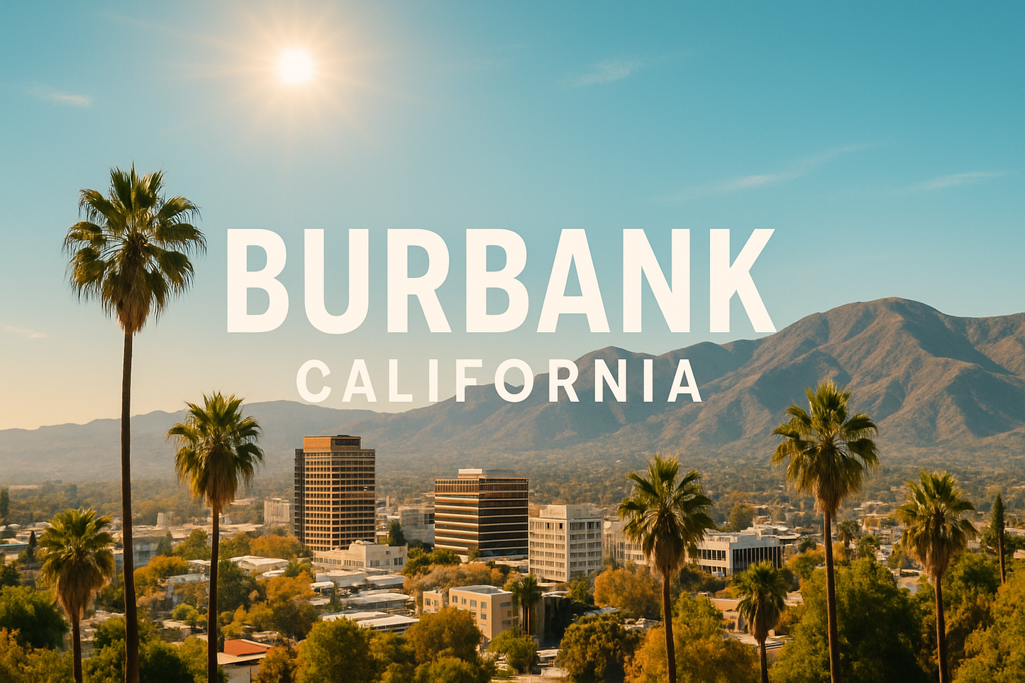 burbank california image make the text fit in the center