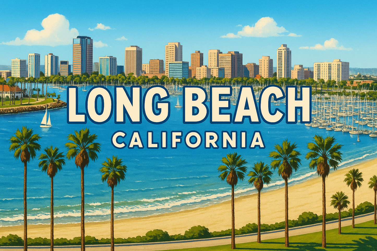 long beach california image make the text more to the center