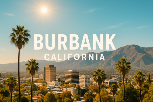 burbank california image make the text fit in the center