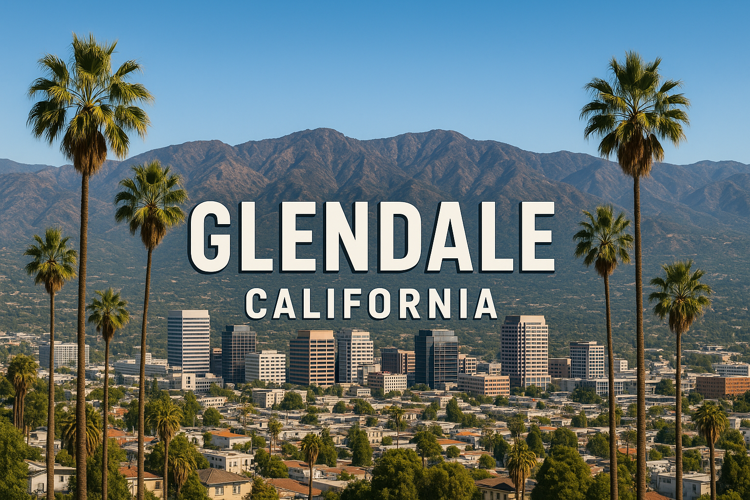glendale california but make sure the words fit in the middle 