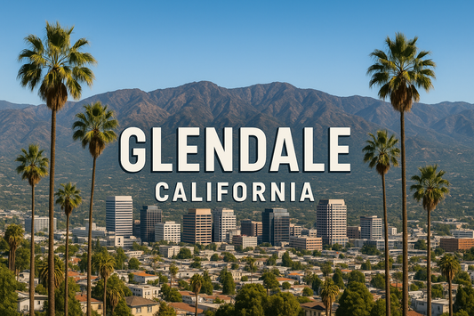 glendale california but make sure the words fit in the middle 